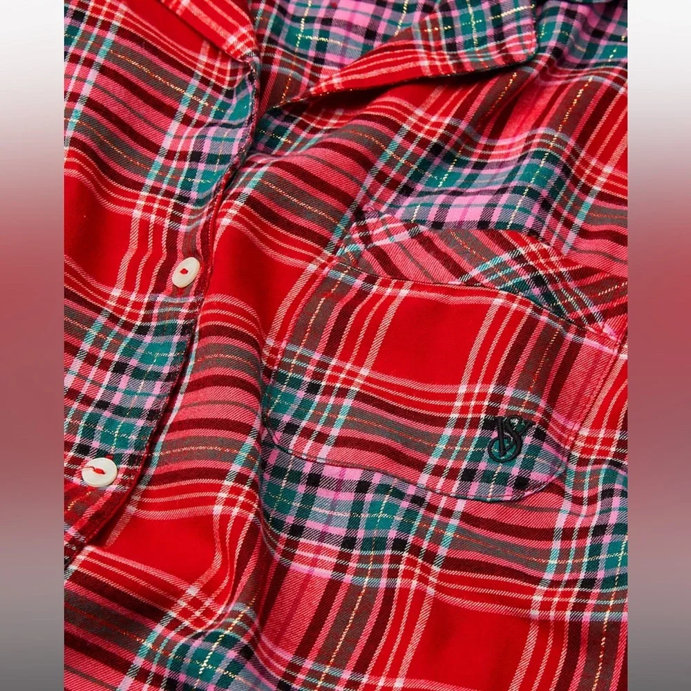 Victoria Secret Flannel Long Pajama Set - Picture 4 of 6